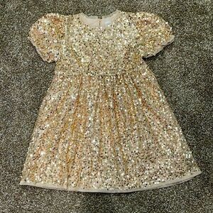 NWOT Gap Kids Puff Sleeve Sequin Dress, Size Small (6/7)